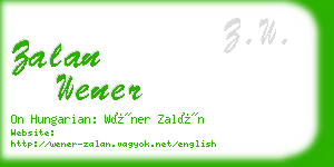 zalan wener business card